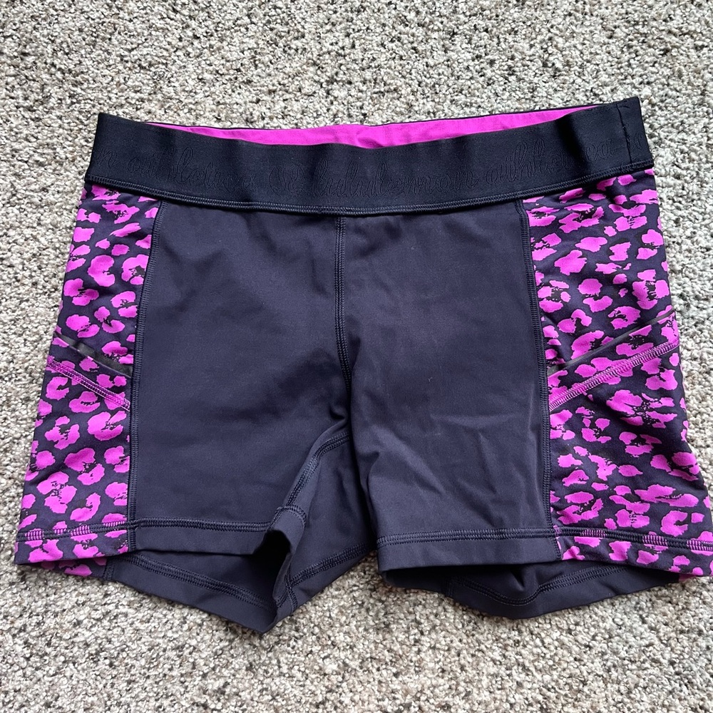 Lululemon Black and Pink Women's What the Sport Shorts
